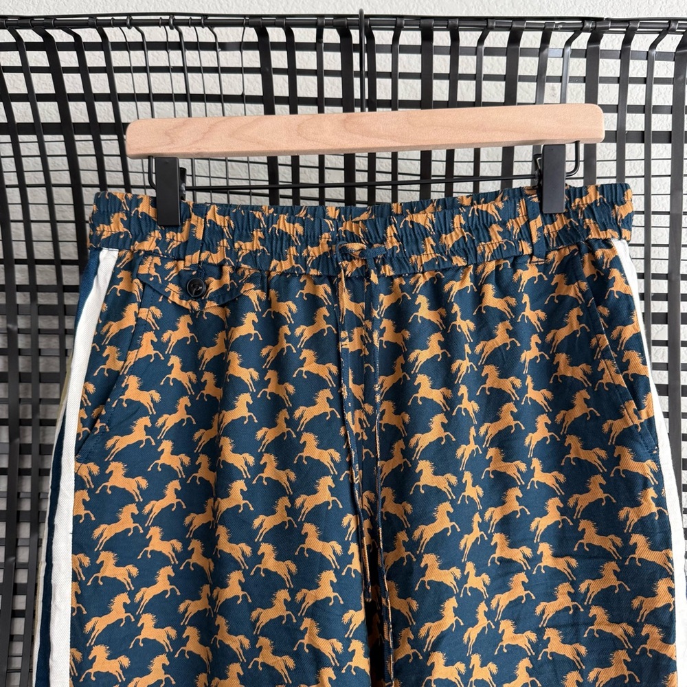 Anthropologie Maeve The Brooklin Tie-Front Printed Pull-On Pants horse print - Picture 5 of 8